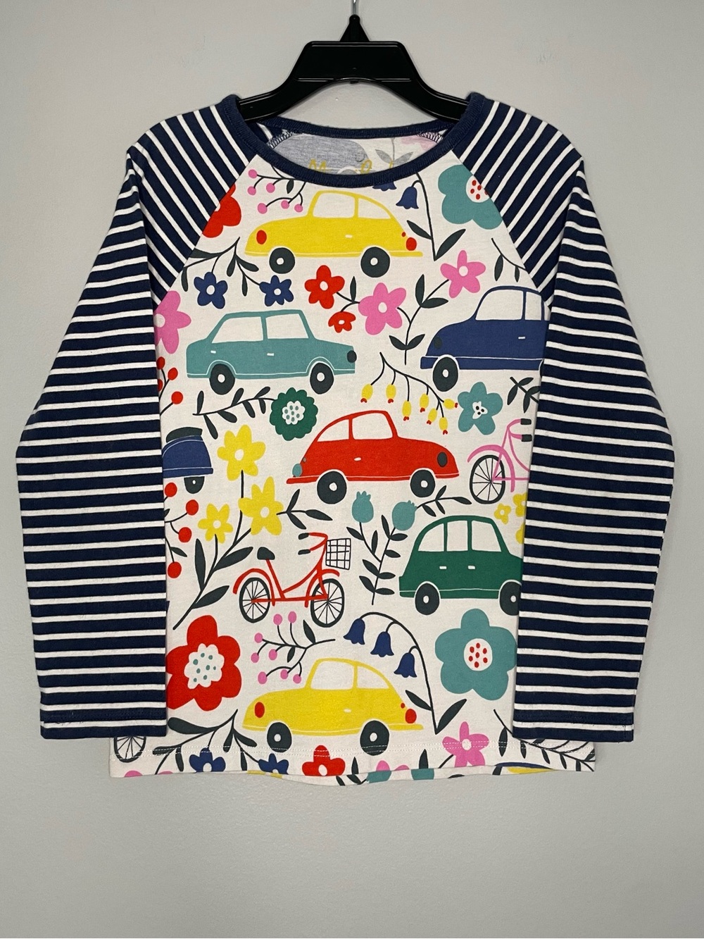 Mini Boden Colorful Cars and Flowers Printed T-Shirt